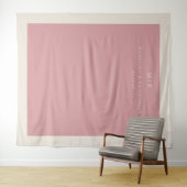 Tenture Monogramme Rose Élégant (En situation (horizontale))