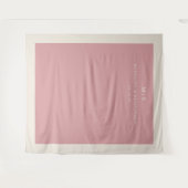 Tenture Monogramme Rose Élégant (Devant (Horizontal))