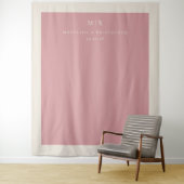 Tenture Monogramme Rose Élégant (En situation)