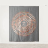 Tenture Monogramme rose Gold Grey Mandala (Devant)