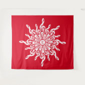 Tenture Monogramme rouge de Noël G-Clef Snowflake (Devant (Horizontal))