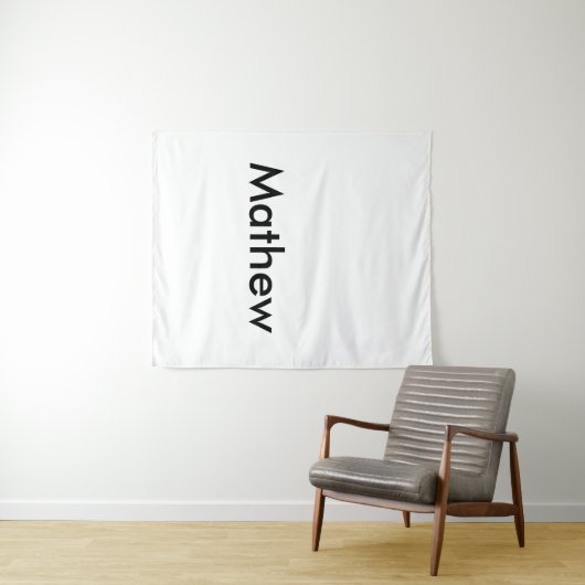 Tenture monogramme simple de lettre initiale ajoutez votre (En situation (horizontale))