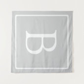 Tenture Monogramme simple gris clair (Devant (Horizontal))
