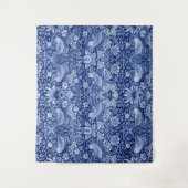 Tenture Monotone bleu de fraises Thief, William Morris (Devant)