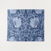 Tenture Monotone bleu Pimpernel, William Morris (Devant (Horizontal))