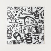 Tenture Monster Boys : Motif à main (Devant (Horizontal))