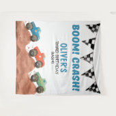 Tenture Monster Truck Birthday Photo backdrop (Devant (Horizontal))