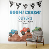 Tenture Monster Truck Birthday Photo backdrop (En situation)