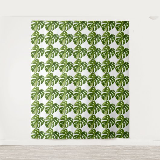 Tenture Monstera Albo Tapestry — Large Rare Variegation (Devant)