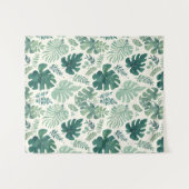 Tenture Monstera Mood - Tropical Leaf Motif Tapes Fabric (Devant (Horizontal))