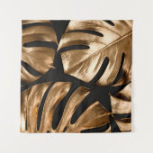 Tenture Monstère d'or feuille motif (Devant (Horizontal))