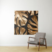 Tenture Monstère d'or feuille motif (En situation)