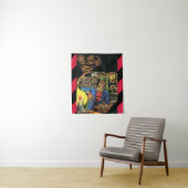 Tenture monstres créatures ghouls horreur comics art (En situation)