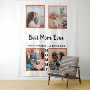 Tenture Montage photo de la fête des mères pour maman