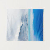 Tenture Montagne d'hiver enneigée dans les nuages (Devant (Horizontal))