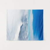 Tenture Montagne d'hiver enneigée dans les nuages (Devant (Horizontal))