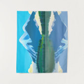 Tenture Montagnes enneigées reflétées dans un lac (Devant)