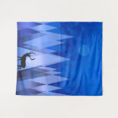 TENTURE MONTAGNES GÉOMÉTRIQUES BLEUES (Devant (Horizontal))