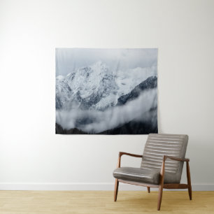 Tenture Montagnes, nuages et brouillard