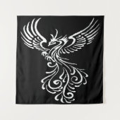 Tenture Monter De La Phoenix Phoenix Illustration Blanche  (Devant)