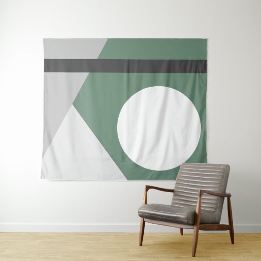 Tenture Monts de lune géométriques Abstraits (En situation (horizontale))