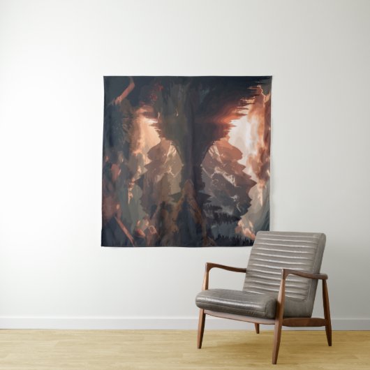 Tenture Monts Mirror (En situation (horizontale))