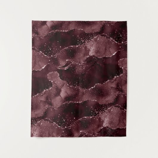 Tenture Moody Agate | Vin Bordeaux Sangria Merlot Maroon (Devant)