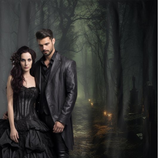 Tenture Moody Gothic Candlelit Forest Path XLarge