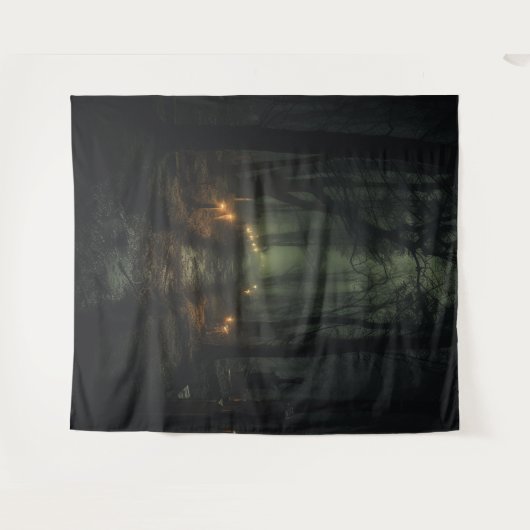 Tenture Moody Gothic Candlelit Forest Path XLarge (Devant (Horizontal))