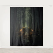 Tenture Moody Gothic Candlelit Forest Path XLarge (Devant)