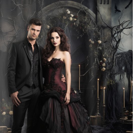 Tenture Moody Gothic Dark Alter avec Ravens XLarge