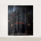Tenture Moody Gothic Dark Alter avec Red Roses XLarge (Devant)