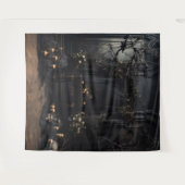 Tenture Moody Gothic Dark Alter avec Skulls XLarge (Devant (Horizontal))