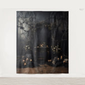 Tenture Moody Gothic Dark Alter avec Skulls XLarge (Devant)