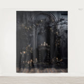 Tenture Moody Gothic Dark Alter Table et bougies XLarge (Devant)