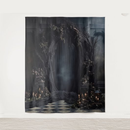 Tenture Moody Gothic Dark Arch & Lanterns XLarge (Devant)