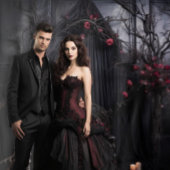 Tenture Moody Gothic Dark Arche et Chaise XLarge