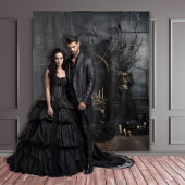 Tenture Moody Gothic Dark Arched Alter avec Ravens XLarge