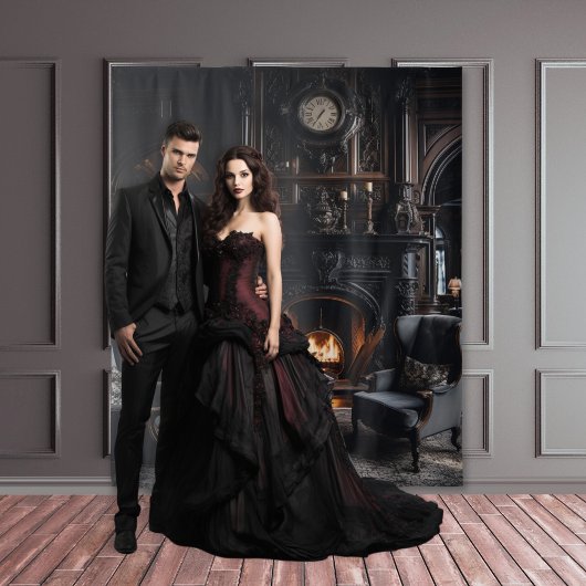 Tenture Moody Gothic Mansion Blue Chaises d'étude XLarge