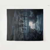 Tenture Moody Gothic Misty Moonlit Graveyard XLarge (Devant (Horizontal))