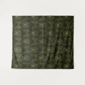 Tenture Moody gothique Damask Green & Black Spider Tapestr (Devant (Horizontal))