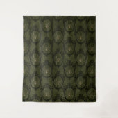 Tenture Moody gothique Damask Green & Black Spider Tapestr (Devant)