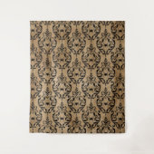 Tenture Moody gothique Damask Tan & Black Spider Tapestry (Devant)