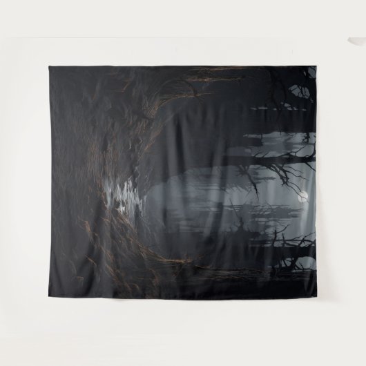 Tenture Moody gothique Forêt foncée XLarge (Devant (Horizontal))