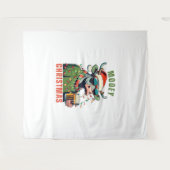 Tenture Mooey Noël Highland Cow Light Santa Hat T-Shi (Devant (Horizontal))