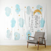 Tenture Moon & Stars personalizado texto Tapestry (En situation (horizontale))