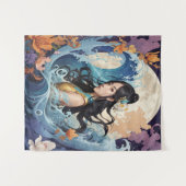 Tenture Moonlight Goddess – Ethereal Ocean Fantasy Art Pri (Devant (Horizontal))