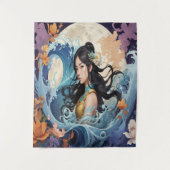 Tenture Moonlight Goddess – Ethereal Ocean Fantasy Art Pri (Devant)