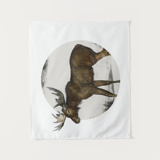 Tenture Moose - Alces Alces Alces (Devant)