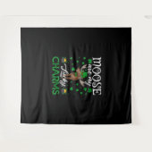 Tenture Moose Are My Lucky Charms Moose St. Patrick's Day (Devant (Horizontal))